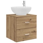 vidaXL Nástenná umývadlová skrinka Dub artisan 49,5 x 44,5 x 66,5 cm – Obrázok 2