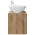 vidaXL Nástenná umývadlová skrinka Dub artisan 49,5 x 44,5 x 66,5 cm – Obrázok 4