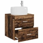 vidaXL Nástenná umývadlová skrinka Staré drevo 49,5 x 44,5 x 66 cm – Obrázok 3