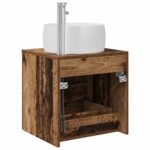 vidaXL Nástenná umývadlová skrinka Staré drevo 49,5 x 44,5 x 66 cm – Obrázok 5