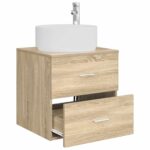 vidaXL Nástenná umývadlová skrinka Dub sonoma 49,5 x 44,5 x 65,5 cm – Obrázok 3