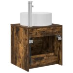 vidaXL Nástenná umývadlová skrinka Dymový dub 49,5 x 44,5 x 65,5 cm – Obrázok 5