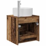 vidaXL Nástenná umývadlová skrinka Staré drevo 49,5 x 44,5 x 65,5 cm – Obrázok 5