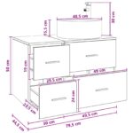 vidaXL Nástenná umývadlová skrinka Dub artisan 49,5 x 44,5 x 65,5 cm – Obrázok 10