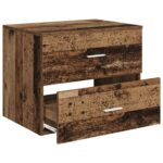 vidaXL Nástenná kúpeľňová skrinka Staré drevo 62,5 x 44,5 x 50 cm – Obrázok 3