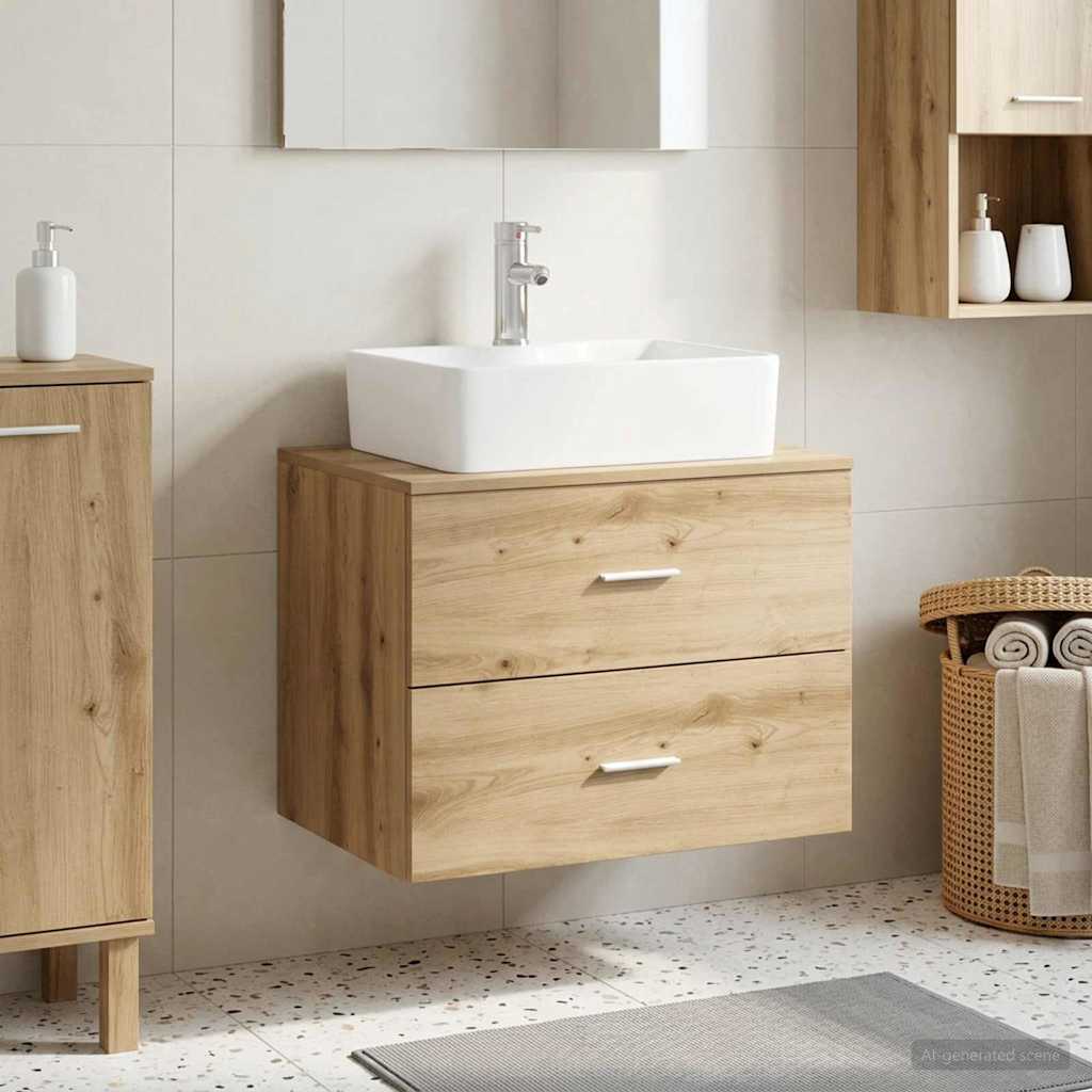 890333_1.jpg vidaXL Nástenná kúpeľňová skrinka Dub artisan 62,5 x 44,5 x 50 cm – Obrázok 1