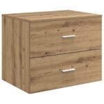 vidaXL Nástenná kúpeľňová skrinka Dub artisan 62,5 x 44,5 x 50 cm – Obrázok 2