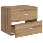 vidaXL Nástenná kúpeľňová skrinka Dub artisan 62,5 x 44,5 x 50 cm – Obrázok 3