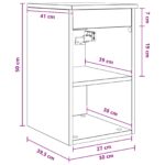 vidaXL Kúpeľňová skriňa medzi Čierny dub 30 x 35 x 50 cm – Obrázok 10