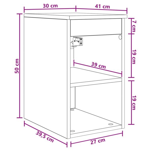 vidaXL Kúpeľňová skriňa medzi Dymový dub 30 x 41 x 50 cm – Obrázok 10
