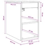 vidaXL Kúpeľňová skriňa medzi Dymový dub 30 x 44,5 x 50 cm – Obrázok 10