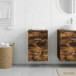 vidaXL Kúpeľňová skriňa medzi Dymový dub 30 x 35 x 50 cm – Obrázok 3