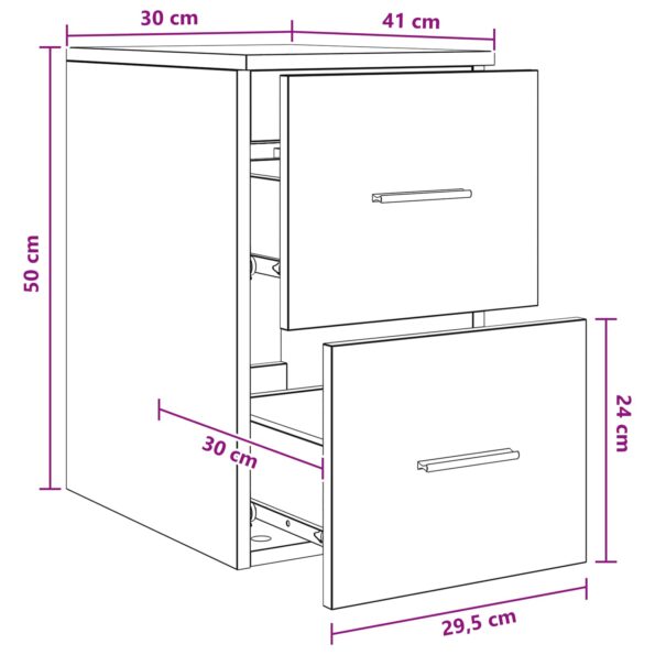 vidaXL Kúpeľňová skriňa medzi Dymový dub 30 x 41 x 50 cm – Obrázok 9