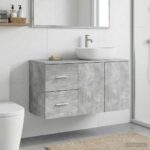 vidaXL Kúpeľňová skriňa medzi Betónovo sivá 30 x 44,5 x 50 cm – Obrázok 3