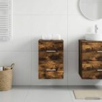 vidaXL Kúpeľňová skriňa medzi Dymový dub 30 x 44,5 x 50 cm – Obrázok 3