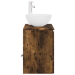 vidaXL Nástenná umývadlová skrinka Dymový dub 49,5 x 35 x 63 cm – Obrázok 4