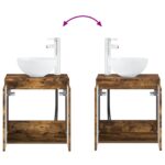 vidaXL Nástenná umývadlová skrinka Dymový dub 49,5 x 35 x 63 cm – Obrázok 8