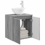 vidaXL Nástenná umývadlová skrinka Sivý Sonoma 49,5 x 41 x 64,5 cm – Obrázok 3