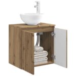 vidaXL Nástenná umývadlová skrinka Dub artisan 49,5 x 41 x 64,5 cm – Obrázok 3