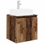 vidaXL Nástenná umývadlová skrinka Staré drevo 49,5 x 41 x 62,5 cm – Obrázok 2