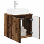 vidaXL Nástenná umývadlová skrinka Staré drevo 49,5 x 41 x 62,5 cm – Obrázok 3