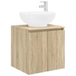 vidaXL Nástenná umývadlová skrinka Dub sonoma 49,5 x 44,5 x 65 cm – Obrázok 2