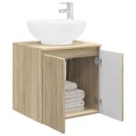 vidaXL Nástenná umývadlová skrinka Dub sonoma 49,5 x 44,5 x 65 cm – Obrázok 3
