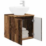 vidaXL Nástenná umývadlová skrinka Staré drevo 49,5 x 44,5 x 65 cm – Obrázok 3