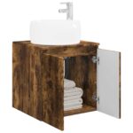 vidaXL Nástenná umývadlová skrinka Dymový dub 49,5 x 44,5 x 66 cm – Obrázok 3