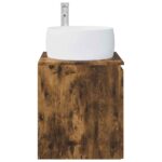 vidaXL Nástenná umývadlová skrinka Dymový dub 49,5 x 44,5 x 66 cm – Obrázok 4