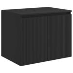 vidaXL Závesná kúpeľňová skriňa Čierna 62,5 x 44,5 x 50 cm – Obrázok 2