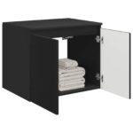 vidaXL Závesná kúpeľňová skriňa Čierna 62,5 x 44,5 x 50 cm – Obrázok 3