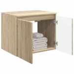 vidaXL Závesná kúpeľňová skriňa Dub sonoma 62,5 x 44,5 x 50 cm – Obrázok 3