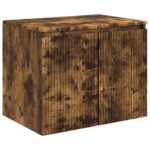 vidaXL Závesná kúpeľňová skriňa Dymový dub 62,5 x 44,5 x 50 cm – Obrázok 2