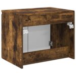 vidaXL Závesná kúpeľňová skriňa Dymový dub 62,5 x 44,5 x 50 cm – Obrázok 5