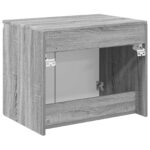 vidaXL Závesná kúpeľňová skriňa Sivý Sonoma 62,5 x 44,5 x 50 cm – Obrázok 5