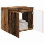 vidaXL Závesná kúpeľňová skriňa Staré drevo 62,5 x 44,5 x 50 cm – Obrázok 3