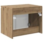 vidaXL Závesná kúpeľňová skriňa Dub artisan 62,5 x 44,5 x 50 cm – Obrázok 5
