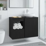 vidaXL Kúpeľňová skriňa Čierna 30 x 35 x 50 cm Kompozitné drevo – Obrázok 4