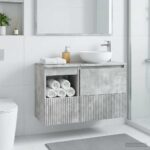 vidaXL Kúpeľňová skriňa Betónovo sivá 30 x 41 x 50 cm Kompozitné drevo – Obrázok 4