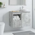 vidaXL Kúpeľňová skriňa Betónovo sivá 30 x 44,5 x 50 cm – Obrázok 4