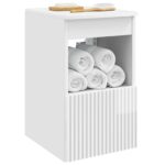 vidaXL Kúpeľňová skriňa Biela s vysokým leskom 30 x 44,5 x 50 cm – Obrázok 3