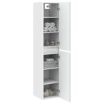 vidaXL Závesná kúpeľňová skriňa Biela 33 x 34,5 x 160 cm – Obrázok 3
