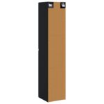 vidaXL Závesná kúpeľňová skriňa Čierna 33 x 34,5 x 160 cm – Obrázok 5