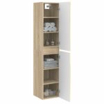 vidaXL Závesná kúpeľňová skriňa Dub sonoma 33 x 34,5 x 160 cm – Obrázok 3
