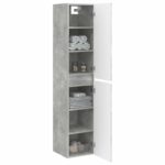 vidaXL Závesná kúpeľňová skriňa Betónovo sivá 33 x 34,5 x 160 cm – Obrázok 3