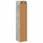 vidaXL Závesná kúpeľňová skriňa Betónovo sivá 33 x 34,5 x 160 cm – Obrázok 5