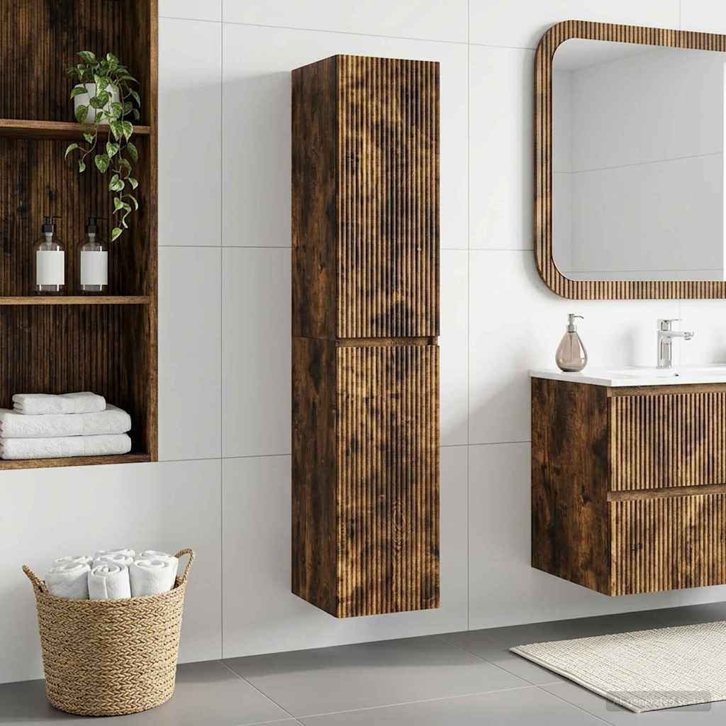 890517_1.jpg vidaXL Závesná kúpeľňová skriňa Dymový dub 33 x 34,5 x 160 cm – Obrázok 1