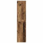 vidaXL Závesná kúpeľňová skriňa Staré drevo 33 x 34,5 x 160 cm – Obrázok 4
