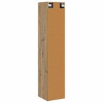 vidaXL Závesná kúpeľňová skriňa Dub artisan 33 x 34,5 x 160 cm – Obrázok 5